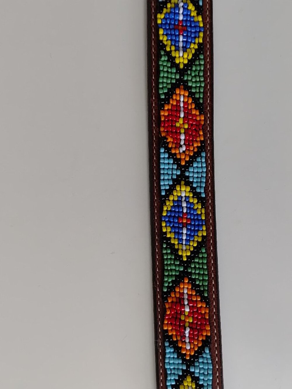 GAP Genuin Leather Belt Length 26 inches Seed Beaded Patterns